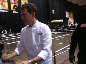 Bobby Flay signing autographs